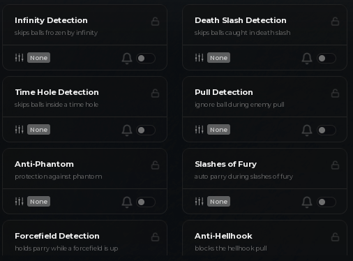 Detection modules in the Sydra menu
